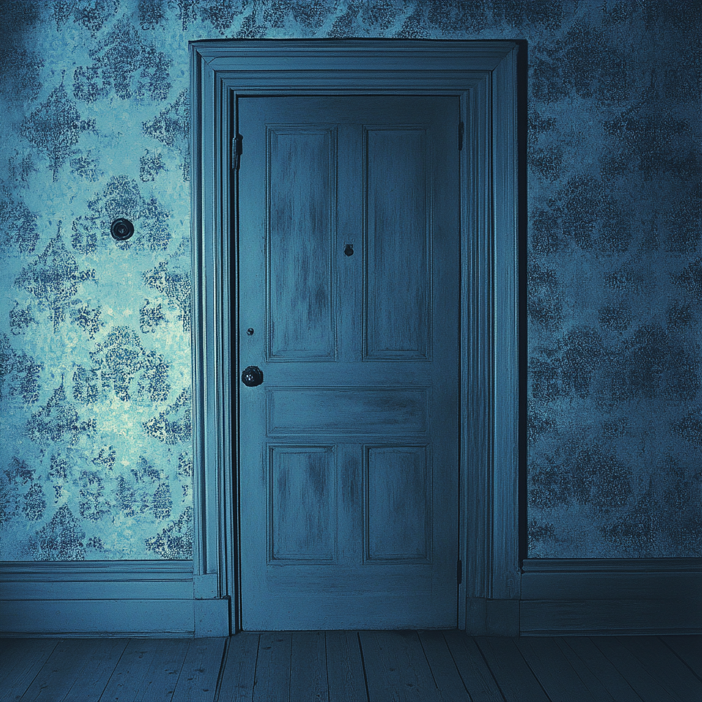 The Disappearing Door. An ominous apartment door.
