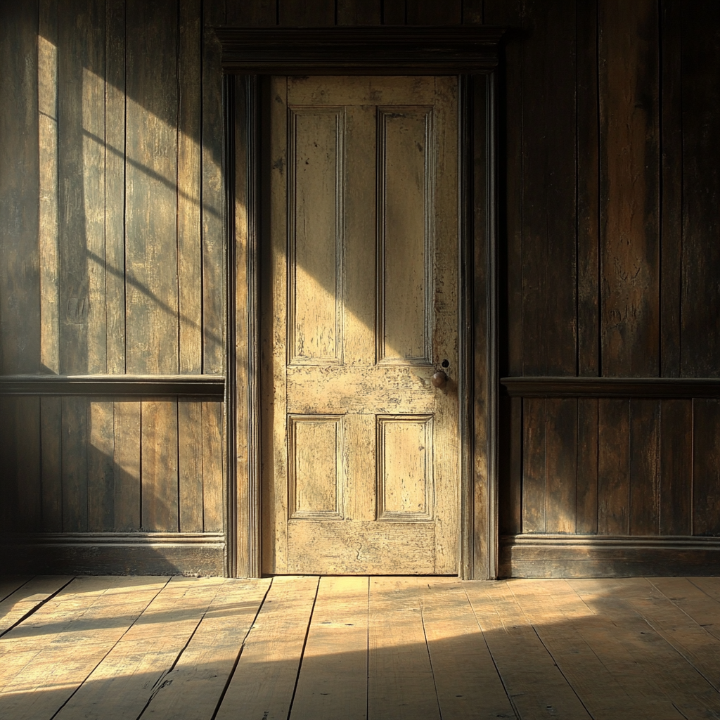 Locked door in a locked door mystery novel.