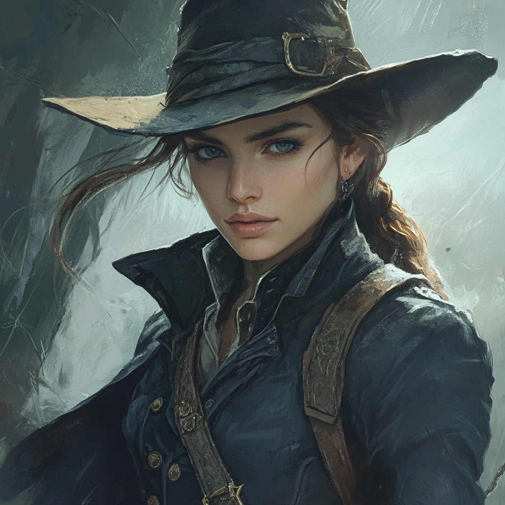 Woman protagonist in a mystery novel.